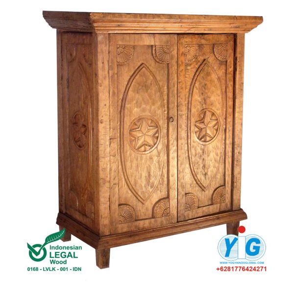 OLD PRIMITIF OVAL PONOROGO CABINET – CAB PNG 10 – 115x61x138